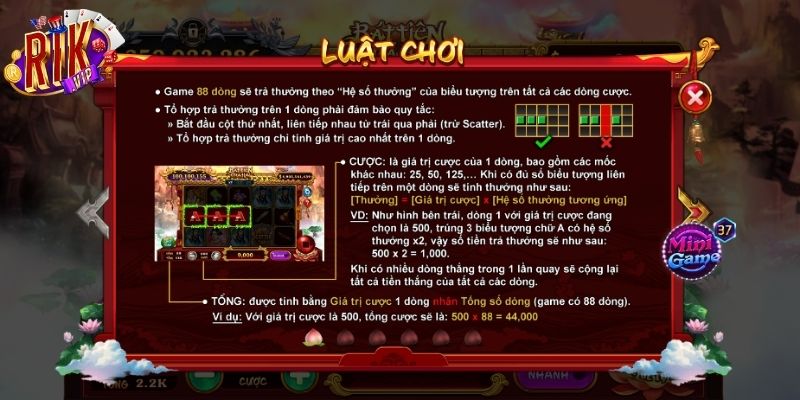 Cách xác định tổ hợp biểu tượng hợp lệ để nhận thưởng