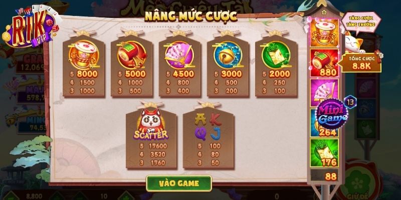 Các biểu tượng đặc biệt kích hoạt phần thưởng trong game